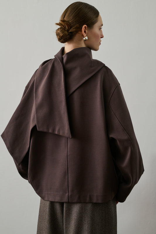 Sweatshirt Freja - Marron/Prune - Coton - Femme