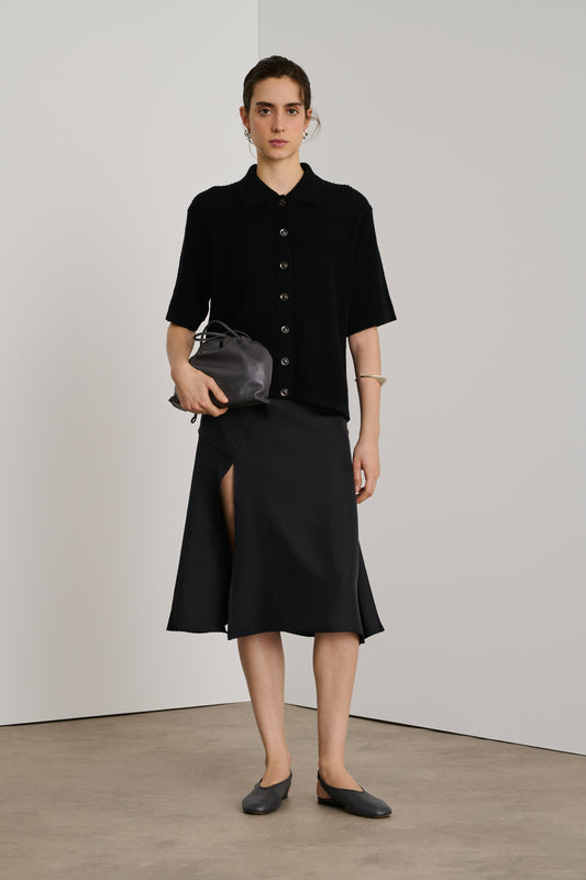 Polo David - Noir - Femme