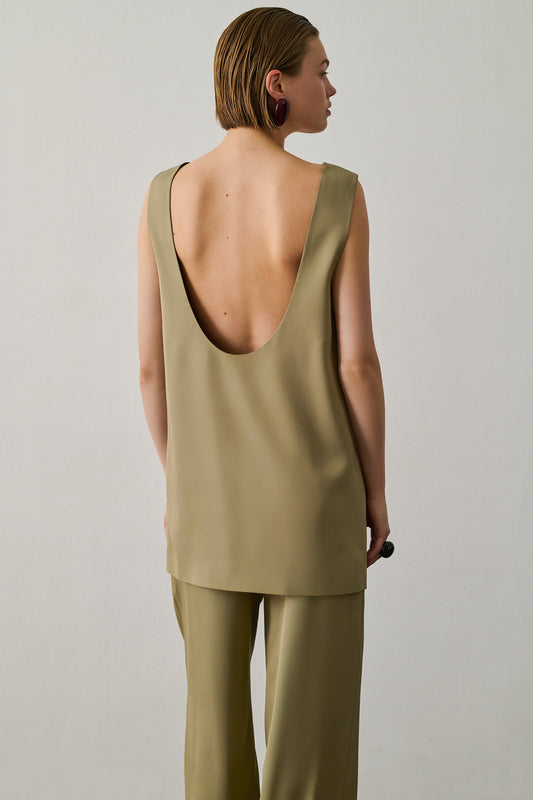 Robe Maya - Sauge - Viscose - Femme