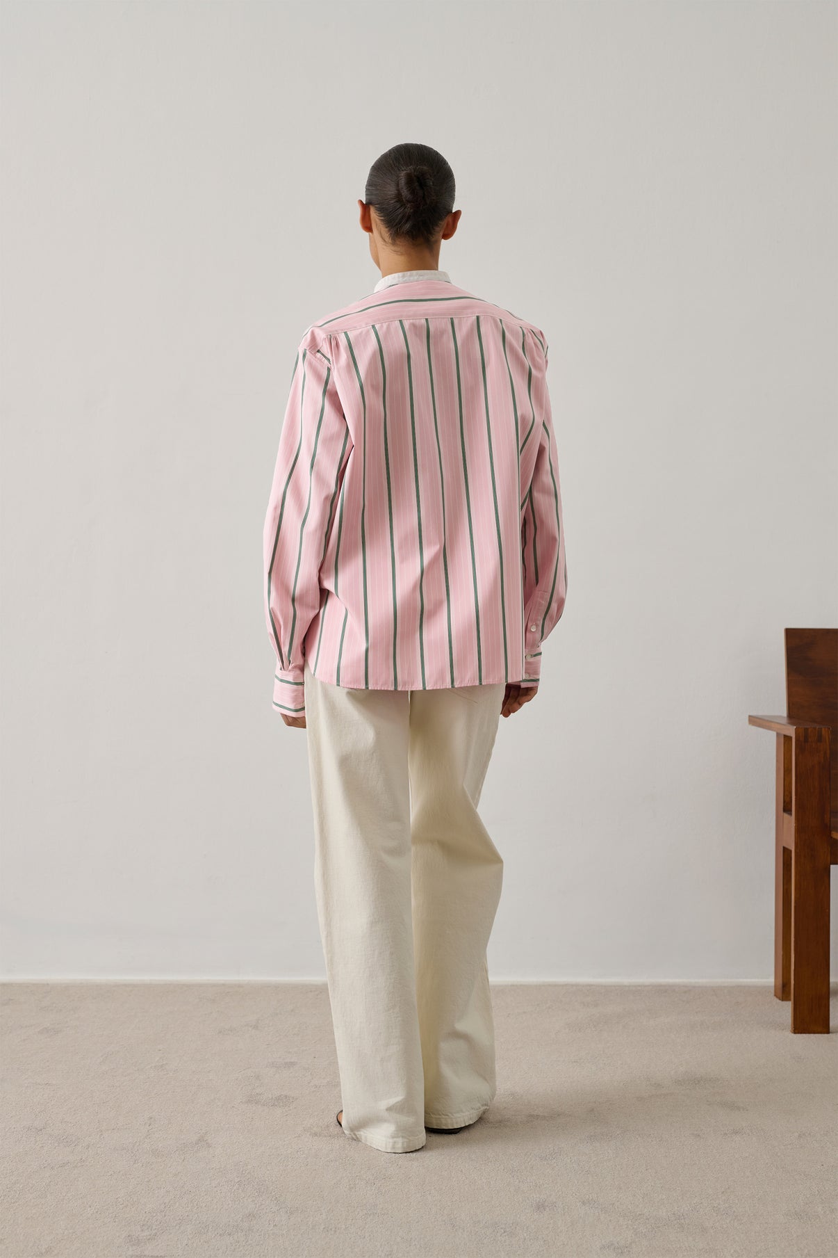 Chemise Bermudes - Rose/Gris - Coton - Femme vue 3