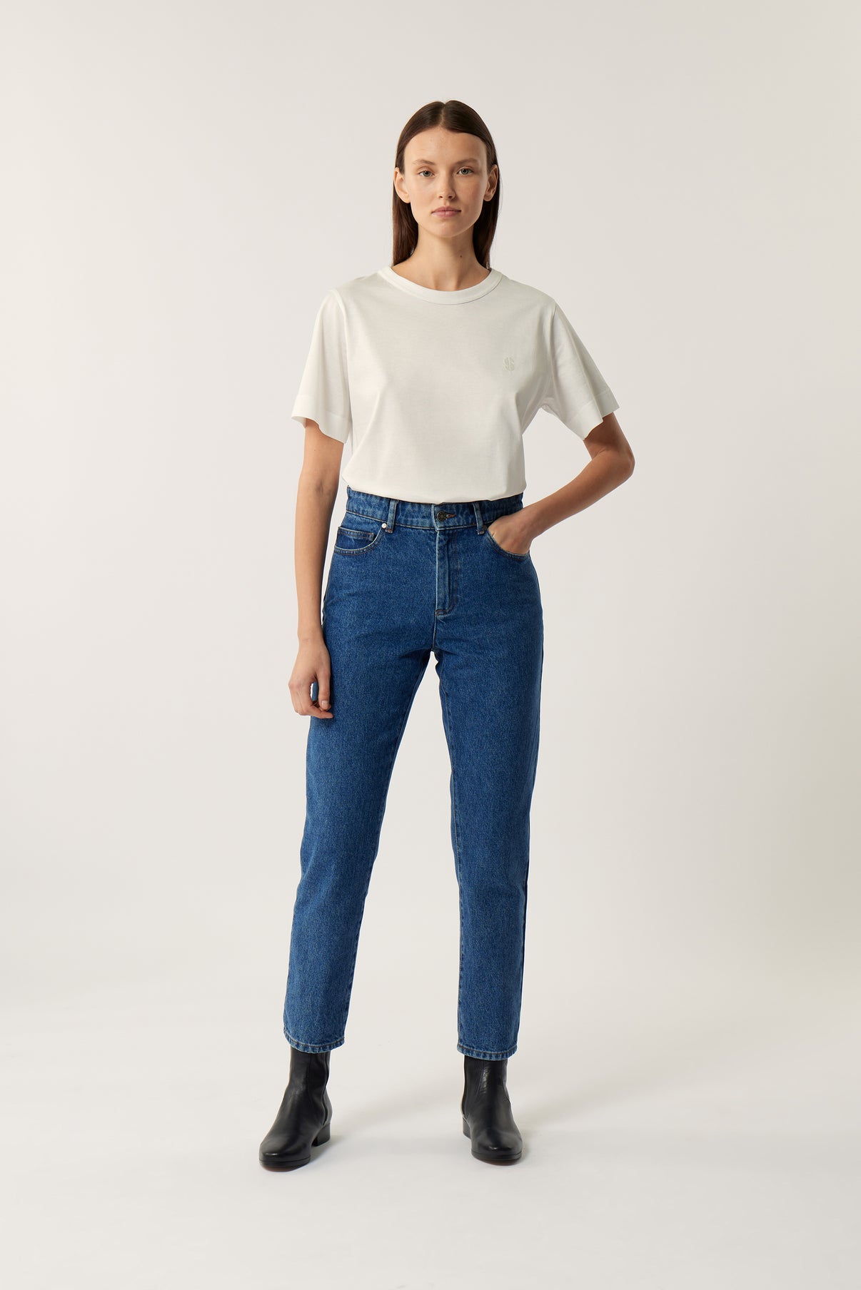 Jean Barney - Denim Bleu Delave - Coton - Femme vue 2